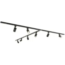 HOFTRONIC Taros LED Schienensysteme-Paket - T-Form - 4 x 1 m Schiene - 8 Schienenstrahler - Inkl. 2700K GU10 - IP20 - modular - 230 V