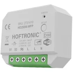 WLAN Smart LED-Puck-Dimmer ? 0,5?250 W ? Phasenanschnitt- und abschnitt ? Wechselschaltung ? HOFTRONIC-App (TUYA-gesteuert)