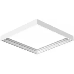 HOFTRONIC Aufbaurahmen für LED-Panel - Passend für 60x 60 cm LED-Panels - Plug & Play Klicksystem - 68mm - Weiß