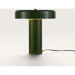 LUSENZ Arcene - Retro Tischlampe Grün Metall 30 cm - Schreibtischlampe - Grün beschichtetes Metall - E14 Fassung - Mit Ein/Aus-Schalter