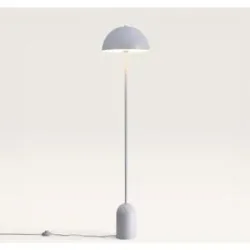 LUSENZ Avela - Stehlampe 150 cm - Modernes design - Stehlampe wohnzimmer - Matt weiß beschichtetes Metall - E27 Fassung - Mit Fußschalter