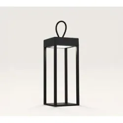 LUSENZ Larion - Tischleuchte Schwarz 30 cm - Kabellose Tischlampe - Dimmbar - USB-C - Modern Design - IP44 Innen- und Außenbereich - 3000K/4500K/6000K
