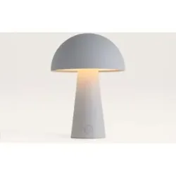 LUSENZ Arvento - Pilzlampe Weiß 20 cm - Kabellose tischlampe - Dimmbar - IP44 Innen- und Außenbereich - USB-C - Retro design - 3000K/4500K/6000K