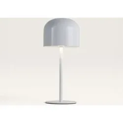 LUSENZ Arielleo M - Pilzlampe Weiß 30 cm - Akku Tischleuchte - Nachttischlampe - Dimmbar - USB-C - Modern Design - 3000K/4500K/6000K