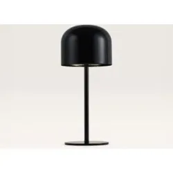 LUSENZ Arielleo M - Pilzlampe Schwarz 30 cm - Akku Tischleuchte - Nachttischlampe - Dimmbar - USB-C - Skandinavisch - Metall - 3000K/4500K/6000K