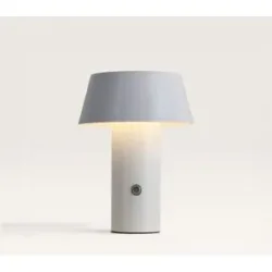 LUSENZ Cadera - Pilzlampe Weiß 20 cm - Akku tischleuchte - Dimmbar - Lampe für kommode - Modern Design - USB-C - 3000K/4500K/6000K