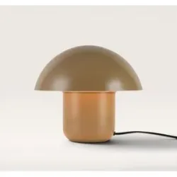 LUSENZ Javera - Pilzlampe 25 cm - Tischlampe Vintage - Lampe für kommode - Bronze Metall - E14 Fassung - Mit Ein/Aus-Schalter