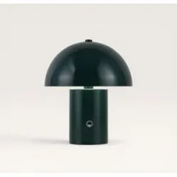 LUSENZ Civaro - Pilzlampe Grün 20 cm - Akku tischleuchte - Dimmbar - Lampe für kommode - USB-C - Retro design - 3000K/4500K/6000K