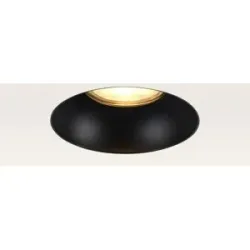 LUSENZ Einbaustrahler Junaro nero ? Einbautiefe 100 mm ? 4W 345lm - 2700K ? IP20 für Innenbereich ? Weiß & Schwarz ? Mit Durchgangsverdrahtung