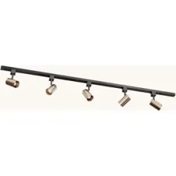 LUSENZ Schienensystem-Set - Gerade - 2x 1,5 m Schiene - 4 Schienenstrahler - 2 Pendelleuchten - Exkl. Leuchtmittel - IP20 - Modular - 230V - Taros & Belano (M) - Schwarz