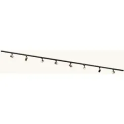 LUSENZ Schienensystem-Set - Gerade - 2x 1 m Schiene - 4 Pendelleuchten - Inkl. 2700K GU10 - IP20 - Modular - 230V - Beloria (M) - Bronze