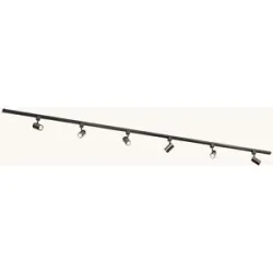 LUSENZ Schienensystem-Set - Gerade - 2x 1 m Schiene - 4 Pendelleuchten - Inkl. 2700K GU10 - IP20 - Modular - 230V - Beloria (L) - Bronze