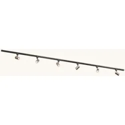 LUSENZ Schienensystem-Set - Gerade - 2x 1 m Schiene - 4 Pendelleuchten - Inkl. 2700K GU10 - IP20 - Modular - 230V - Beloria & Avaro - Bronze