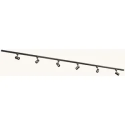 LUSENZ Schienensystem-Set - Gerade - 2x 1 m Schiene - 4 Pendelleuchten - Exkl. Leuchtmittel - IP20 - Modular - 230V - Beloria & Avaro - Schwarz