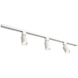 HOFTRONIC Taros LED Schienensysteme-Paket Weiß - Recht - 1 m Schiene - 3 Schienenstrahler - ohne Lichtquelle - IP20 - modular - 230 V