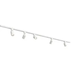 HOFTRONIC Taros LED Schienensysteme-Paket Weiß - Recht - 2x 1 m Schiene - 5 Schienenstrahler - ohne Lichtquelle - IP20 - modular - 230 V