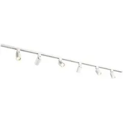 HOFTRONIC Taros LED Schienensysteme-Paket Weiß - Recht - 2x 1 m Schiene - 6 Schienenstrahler - ohne Lichtquelle - IP20 - modular - 230 V