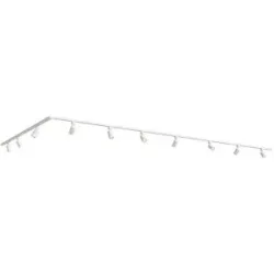 HOFTRONIC Taros LED Schienensysteme-Paket Weiß - L-Form - 6 x 1 m Schiene - 10 Schienenstrahler - ohne Lichtquelle - IP20 - modular - 230 V