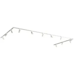 HOFTRONIC Taros LED Schienensysteme-Paket Weiß - U-Form - 4 x 1,5 m Schiene - 12 Schienenstrahler - ohne Lichtquelle - IP20 - modular - 230 V