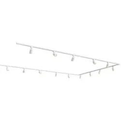 HOFTRONIC Taros LED Schienensysteme-Paket Weiß - U-Form - 4x 1,5 m Schiene - 2x 1 m Schiene - 14 Schienenstrahler - ohne Lichtquelle - IP20 - modular - 230 V