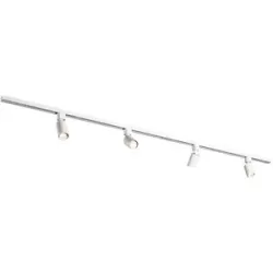 HOFTRONIC Taros LED Schienensysteme-Paket Weiß - Recht - 2x 1 m Schiene - 4 Schienenstrahler - Inkl. 2700K GU10 - IP20 - Modular - 230V