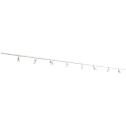 HOFTRONIC Taros LED Schienensysteme-Paket Weiß - Recht - 4x 1 m Schiene - 8 Schienenstrahler - Inkl. 2700K GU10 - IP20 - modular - 230 V