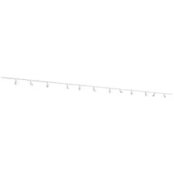 HOFTRONIC Taros LED Schienensysteme-Paket Weiß - Recht - 4x 1,5 m Schiene - 12 Schienenstrahler - Inkl. 2700K GU10 - IP20 - Modular - 230V