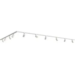 HOFTRONIC Taros LED Schienensysteme-Paket Weiß - L-Form - 5 x 1 m Schiene - 10 Schienenstrahler - Inkl. 2700K GU10 - IP20 - modular - 230 V