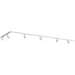 HOFTRONIC Taros LED Schienensysteme-Paket Weiß - L-Form - 1x 1 m Schiene - 2x 1,5 m Schiene - 6 Schienenstrahler - Inkl. 2700K GU10 - IP20 - modular - 230 V
