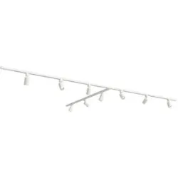 HOFTRONIC Taros LED Schienensysteme-Paket Weiß - T-Form - 3x 1,5 m Schiene - 9 Schienenstrahler - Inkl. 2700K GU10 - IP20 - modular - 230 V