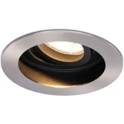 HOFTRONIC Mesa LED Einbaustrahler - GU10 4 Watt 345 lumen - 2700K warmweiß - Dimmbar - Versenkt - Rund - Schwenkbar - IP20 für innen - Edelstahl