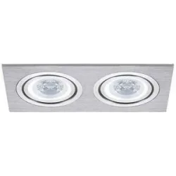 HOFTRONIC Houston LED Einbaustrahler - 8W 690lm - GU10 - 2700K warmweiß - GU10 - Dimmbar - Schwenkbar - Für innen - Edelstahl
