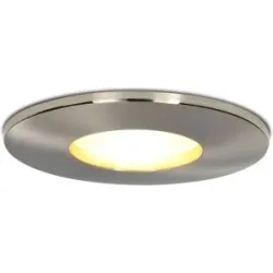 HOFTRONIC Vegas - LED Einbaustrahler - IP44 wasserdicht - 4 Watt 345 lumen - 2700K warmweiß - GU10 - Dimmbar - Rund - Für Bad, Innen- und Außenbereich - Edelstahl