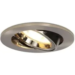 HOFTRONIC Lublin LED Einbaustrahler - 4 Watt 345 lumen - 2700K warmweiß - GU10 - Dimmbar - Rund - Schwenkbar - IP20 für innen - Edelstahl