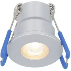 HOFTRONIC Milano mini LED Einbaustrahler - 12 Volt 3 Watt 200 Lumen - 2700K warmweiß - Dimmbar - Flach 34mm - IP65 - Edelstahl