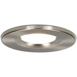 HOFTRONIC Venezia LED Einbaustrahler - 6W 650lm - 2700K warmweiß - Dimmbar - Rund - IP65 wasserdicht - Edelstahl - Für den Innen, Außen und Badezimmer