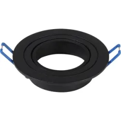 HOFTRONIC Miro - LED Einbaustrahler - Schwenkbar - Durchmesser 93mm - GU10 Fassung - Rund - IP20 - Schwarz