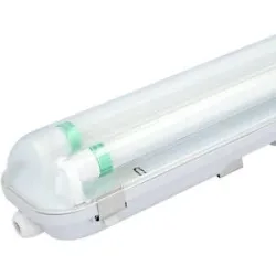 HOFTRONIC LED Feuchtraumleuchte 60cm Doppelt - T8 (G13) - 18W 2880lm (160lm/W) - 4000K Neutralweiß (840) - IP65 Wasserdicht - Verknüpfbar - Flimmerfrei
