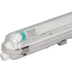 HOFTRONIC LED-Feuchtraumleuchte 60cm - T8 (G13) - 9W 1260 Lumen (140lm/w) - 6000K tageslichtweiß (860) - Verknüpfbar - Flimmerfrei - IP65 Wasserdicht - LED-Wannenleuchte