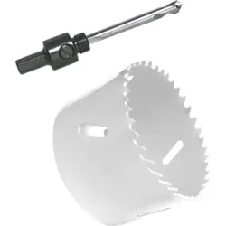 HOFTRONIC Lochsäge Ø33 mm - Adapter und Zentrierbohrer - Geeignet für LED Einbaustrahler - Bi-Metall-Sägeblatt