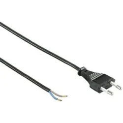 HOFTRONIC Netzkabel - Eurostecker (Typ F Schuko) - 1,5 Meter - 0,75 mm² - 220-240 Volt - Schwarz - Innenbereich
