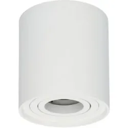 HOFTRONIC LED Deckenspot Rund Ray - 1-Flammig - Schwenkbar - GU10 Fassung - Aufbaustrahler - Innen - Deckenleuchte - Austauschbarer Abdeckring - Weiß