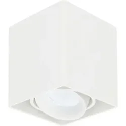 HOFTRONIC Esto LED Deckenspot - Eckig - Dimmbar - Schwenkbar - 4W 345lm - 6500K tageslichtweiß - GU10 Fassung - Aufbaustrahler - Innen - Deckenleuchte - Austauschbarer Abdeckring - Weiß
