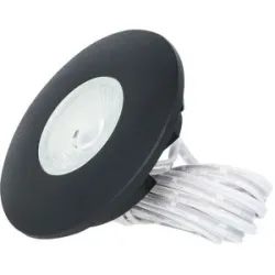 HOFTRONIC Pavo LED Einbaustrahler Ultra Flach (Möbelspot)- 3W 300lm - 2700K warmweiß - Geringe Einbautiefe - Dimmbar - Rund - Innen - Schwarz