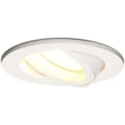 HOFTRONIC Dublin LED Einbaustrahler - 4W 345lm - 2700K warmweiß - GU10 - Dimmbar - Rund - Schwenkbar - IP20 Innen - Weiß