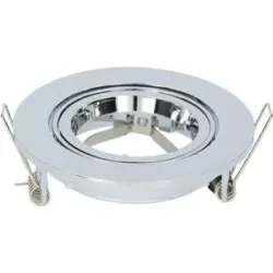 HOFTRONIC Maya - LED Einbaustrahler - Schwenkbar - Durchmesser 93mm - GU10 Fassung - Rund - IP20 - Chrome