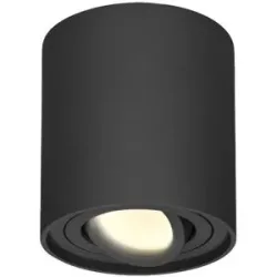 HOFTRONIC LED Deckenspot Ray - Rund - 4 Watt 345 lumen - 2700K warmweiß - schwenkbar - GU10 Fassung - Aufbaustrahler - Deckenleuchte - Schwarz - IP20 für innen - Dimmbar