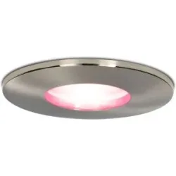 HOFTRONIC SMART Vegas - Smart LED Einbaustrahler - IP44 wasserdicht - 5,5 Watt 345 Lumen - Wifi + Bluetooth - RGBWW - GU10 - Google Home, Amazon Alexa und Siri - Für Bad, Innen- und Außenbereich - Edelstahl