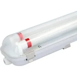HOFTRONIC LED Feuchtraumleuchte 120cm doppelt - T8 (G13) - 36W 6300 Lumen (175lm/w) - 4000K neutralweiß (840) - Verknüpfbar - Flimmerfrei - IP65 wasserdicht - LED-Wannenleuchte