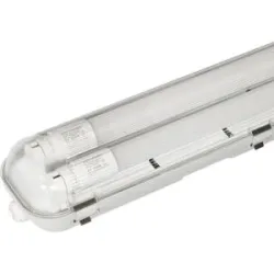 HOFTRONIC LED Feuchtraumleuchte 120cm doppelt - T8 (G13) - 36W 3960 lumen (110lm/w) - 3000K warmweiß (830) - Verknüpfbar - Flimmerfrei - IP65 wasserdicht